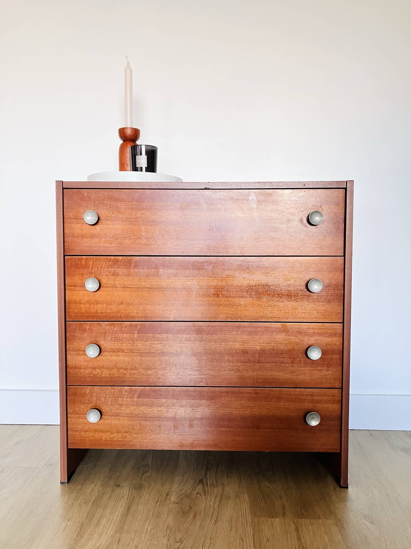 1970s vintage mahogany chest of drawers