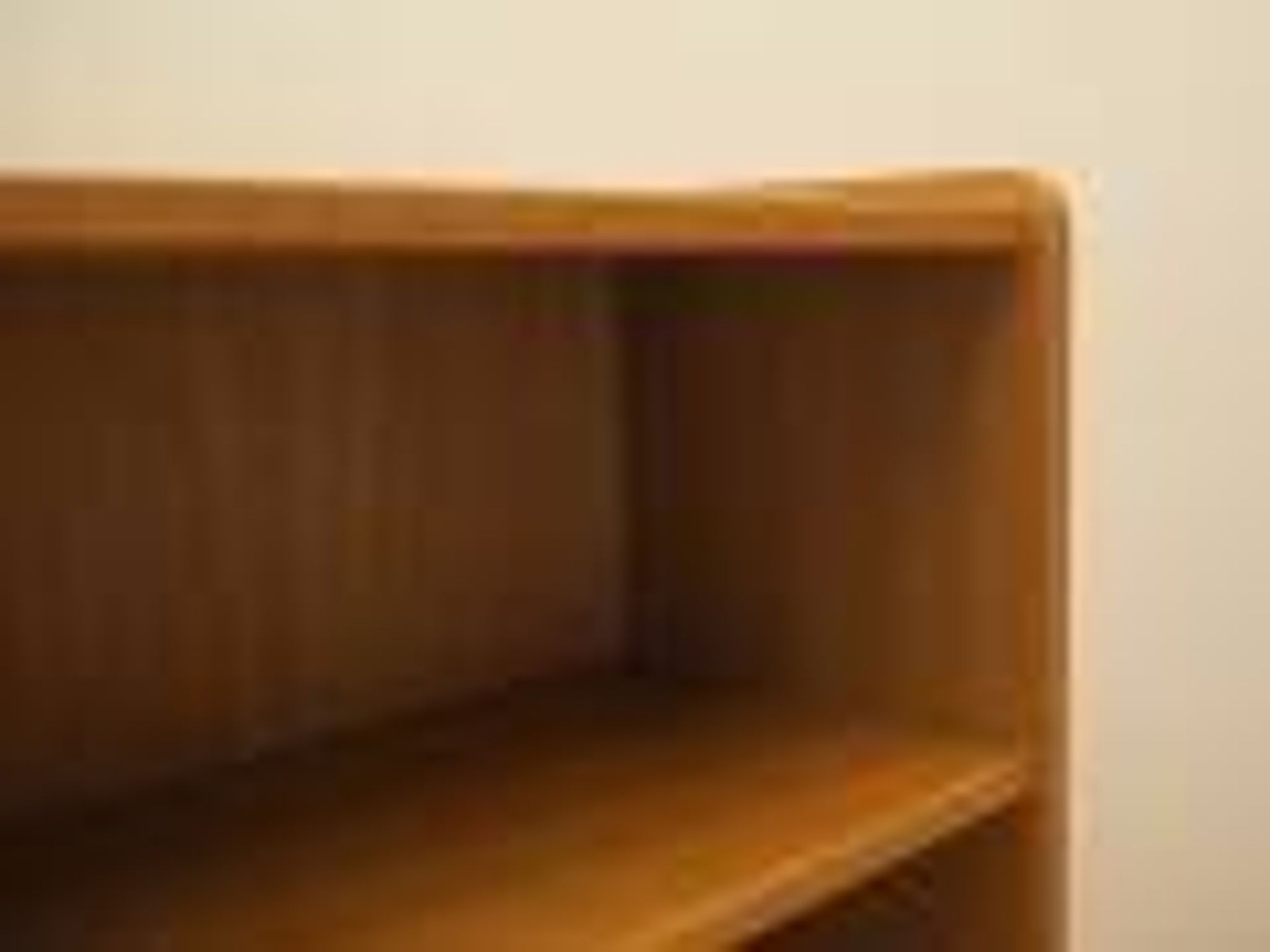 Bibliothèque danoise en placage de frêne avec étagères réglables, années 1970