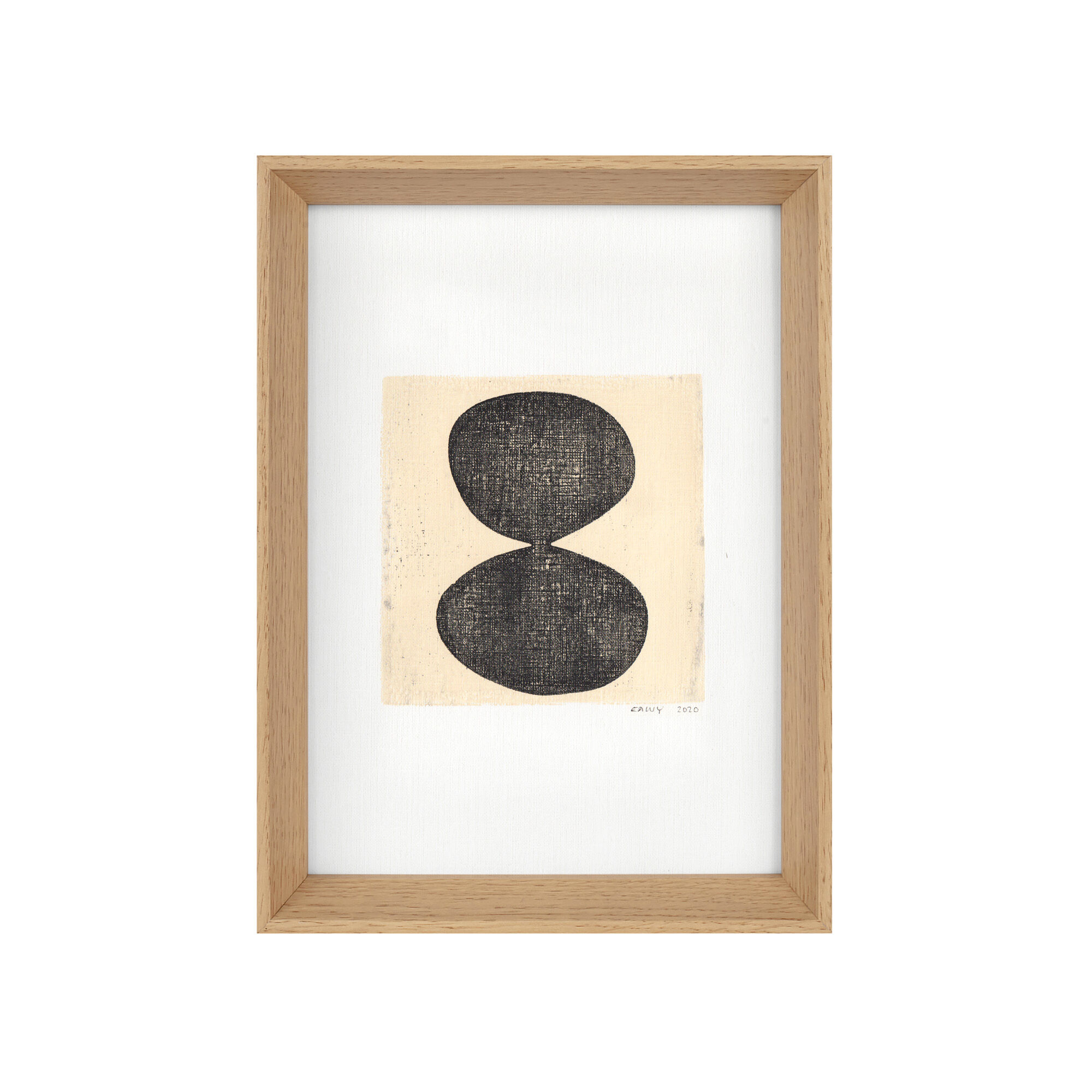 Monotype painting on paper, original dated and signed without frame