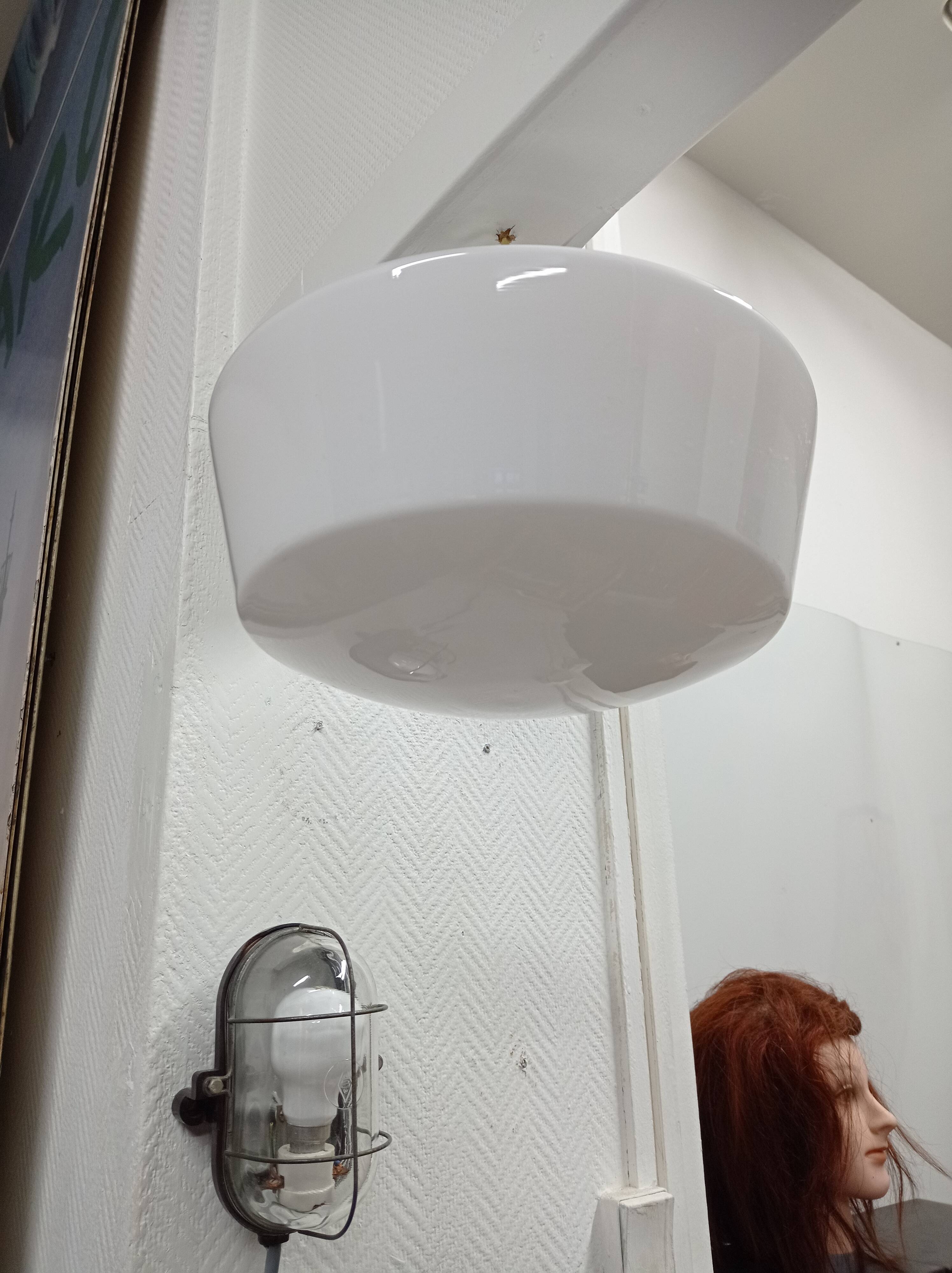 Art Deco opaline pendant lamp
