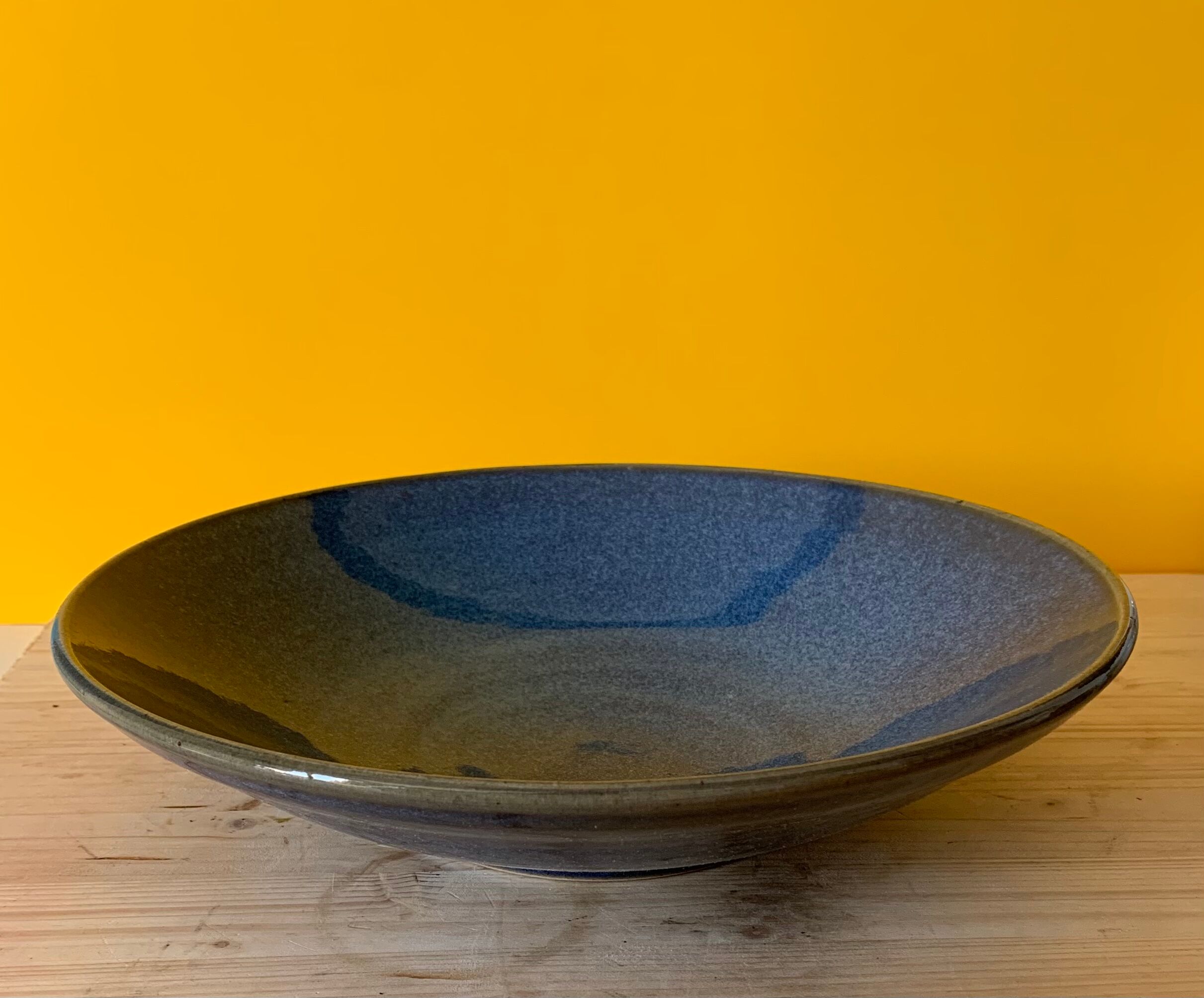 Blue ceramic dish