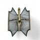 Old metal and glass magazine rack