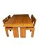 Silvio Coppola dining table with 4 dining chairs for Fratelli Montina