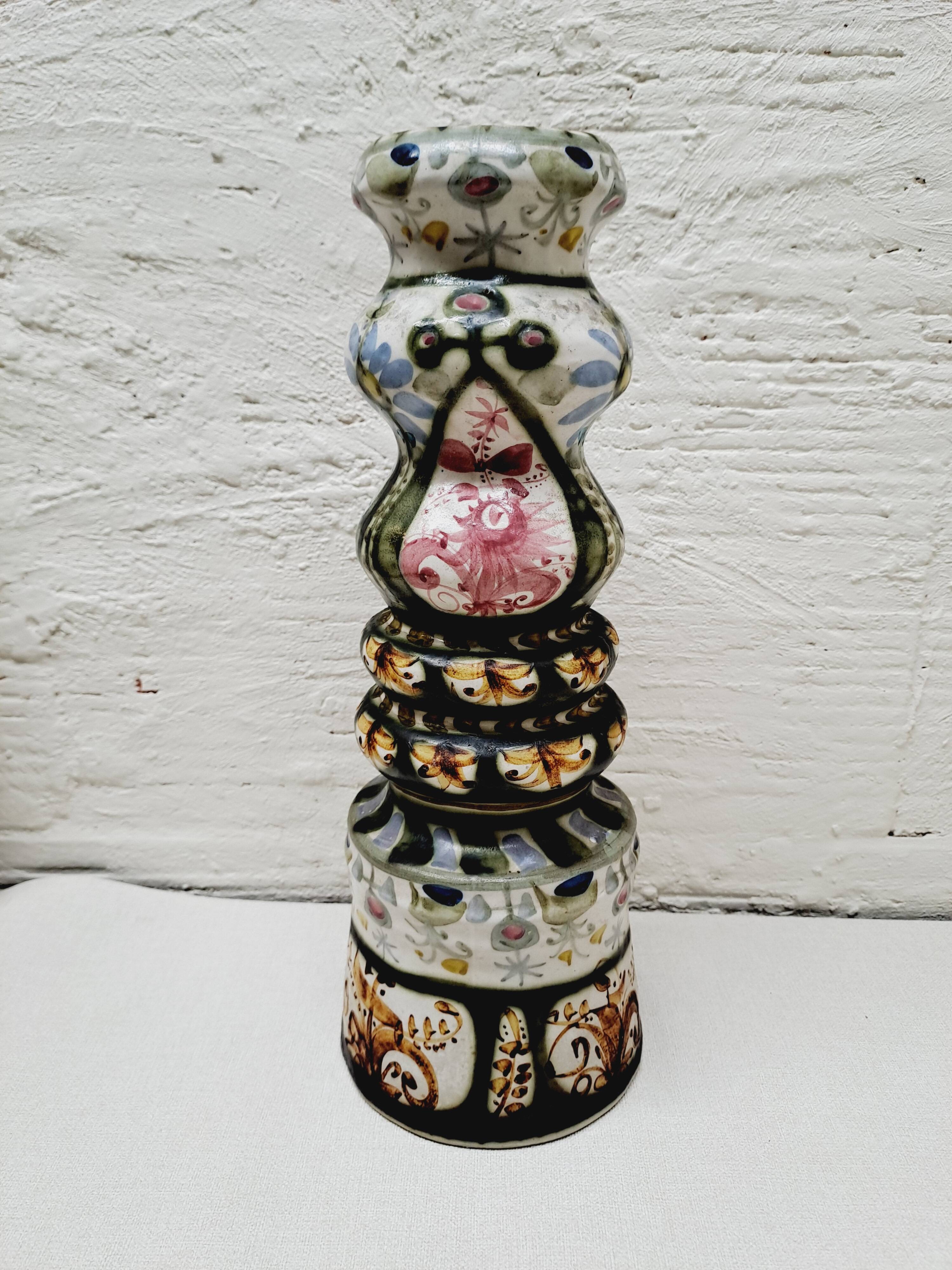 Large André L'Helguen Quimper Candle Holder