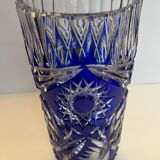 Bohemian cut glass vase