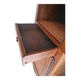 Standing man, solid oak wardrobe