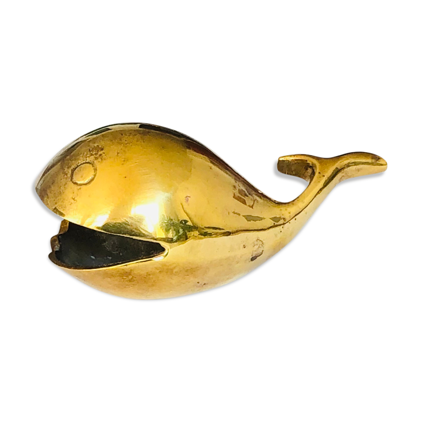 Brass whale ashtray
