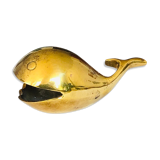 Brass whale ashtray