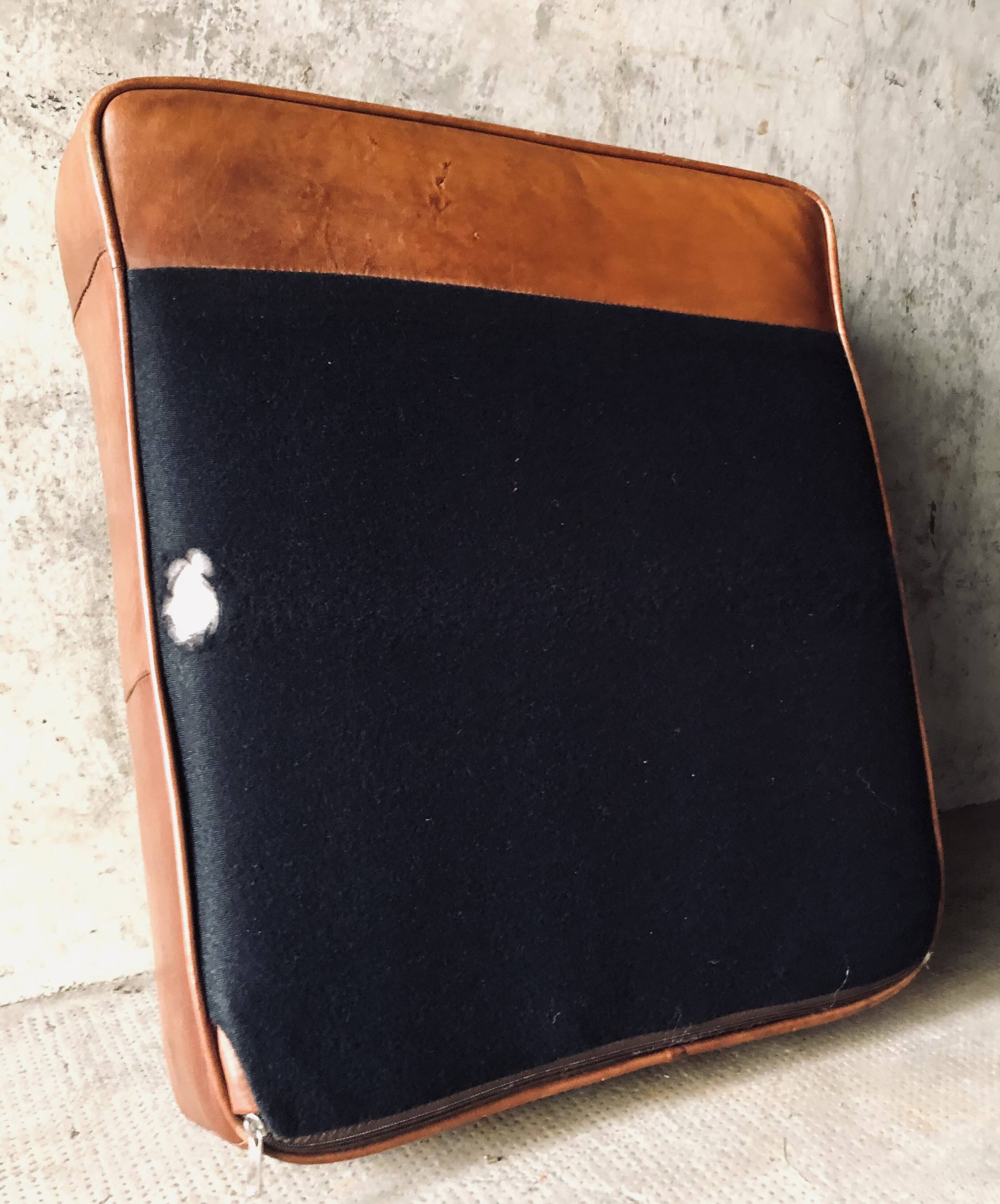 Fauteuil Club vintage en cuir « cognac »