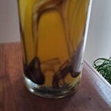 Yellow glass vase