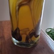 Yellow glass vase
