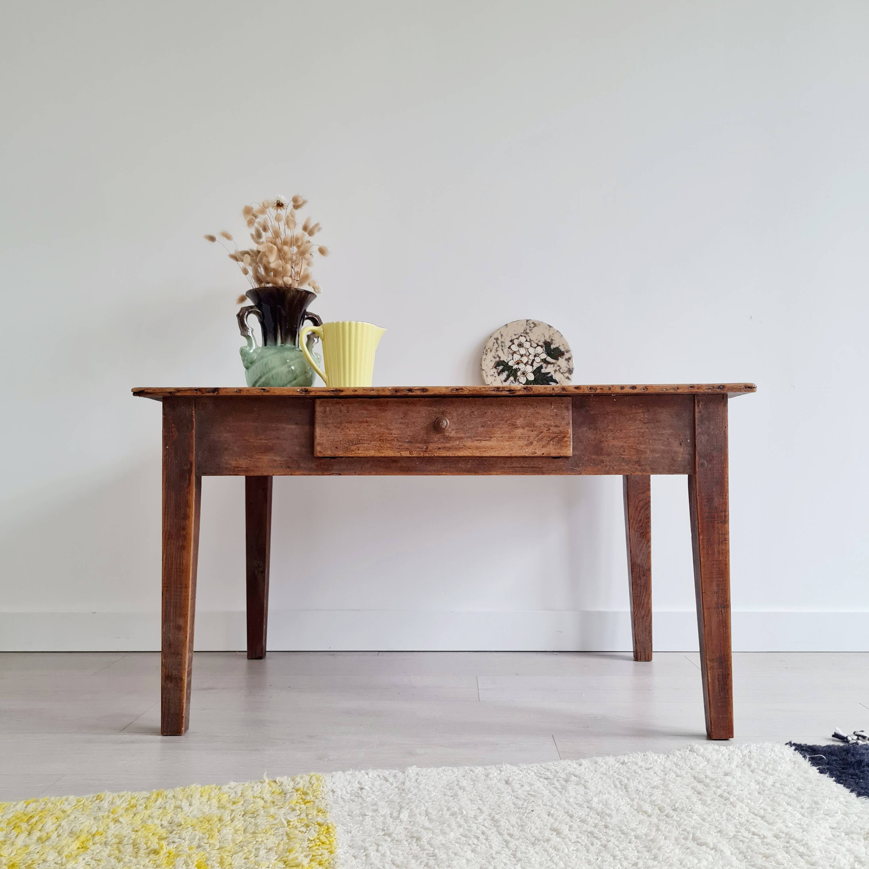 Antique low farmhouse table