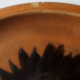 Enamelled stoneware plate, Vallauris, dove pottery