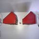 Pair of metal wall lights IKEA type V204 red