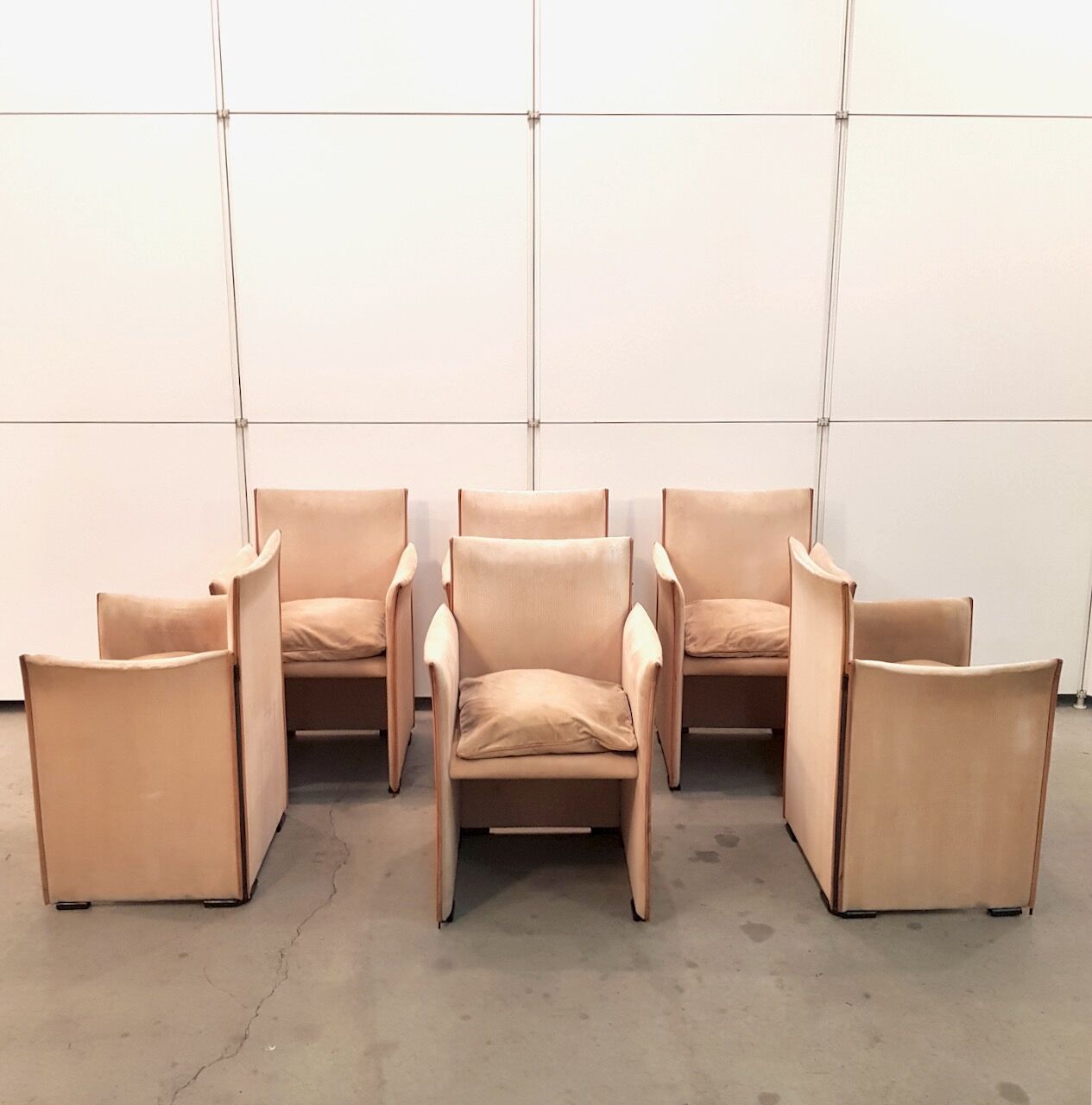 Ensemble de 6 fauteuils de pause Mario Bellini 401 - Cassina - années 1970