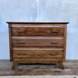 Vintage Scandinavian oak chest of drawers 1960