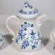 Porcelain Coffee and Tea Service by Meissen in Onion Pattern Decor, 1960s
