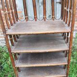 Old 5-story rattan bookcase