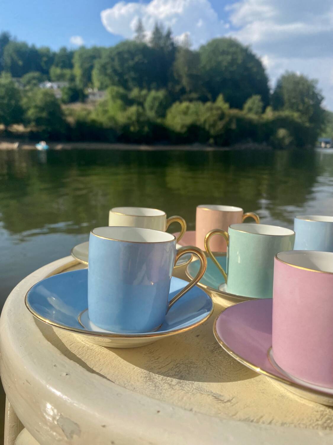 Raynaud et Co multicolor coffee cup set