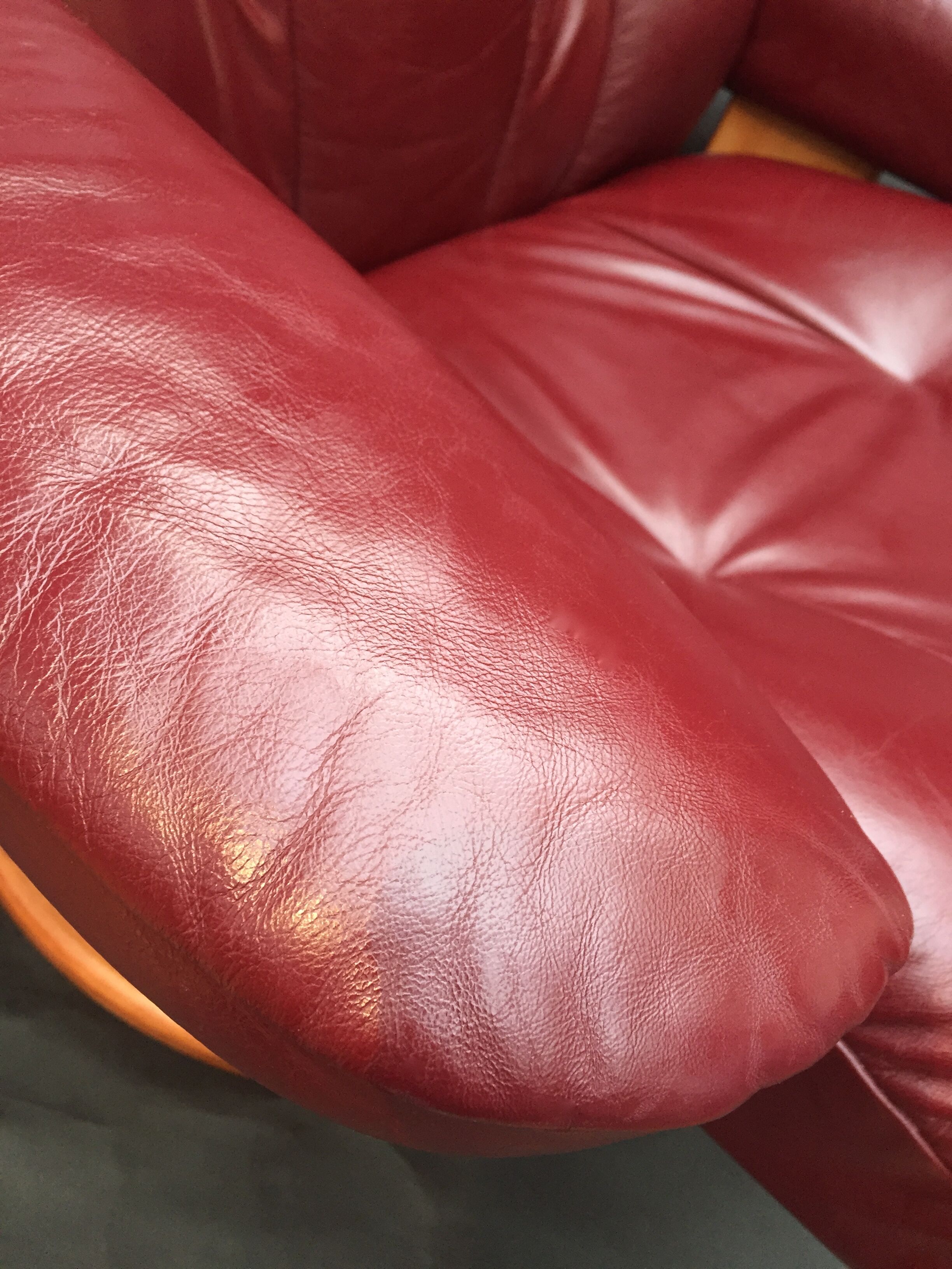 Scandinavian reclining relax armchair in Anderssons leather