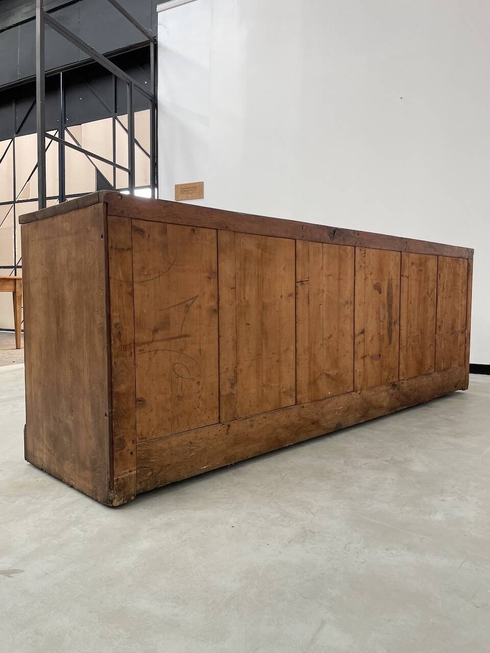 Enfilade de métier XXL chêne portes vitrées