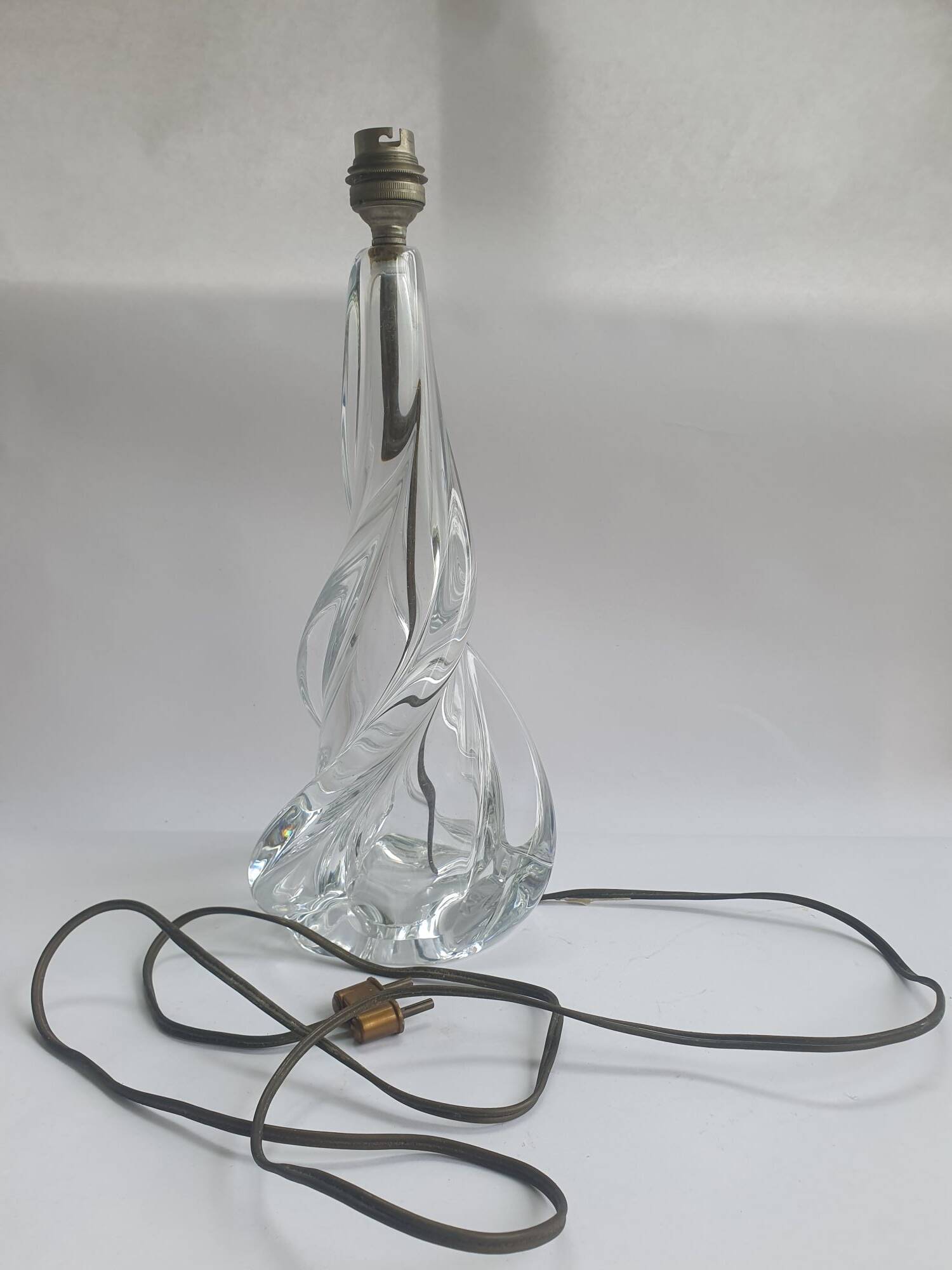 Joseph Bleichner crystal lamp base, modernist design, 1960s