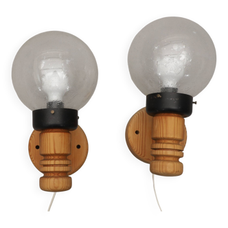 Pair of hairpin sconces, 1970s