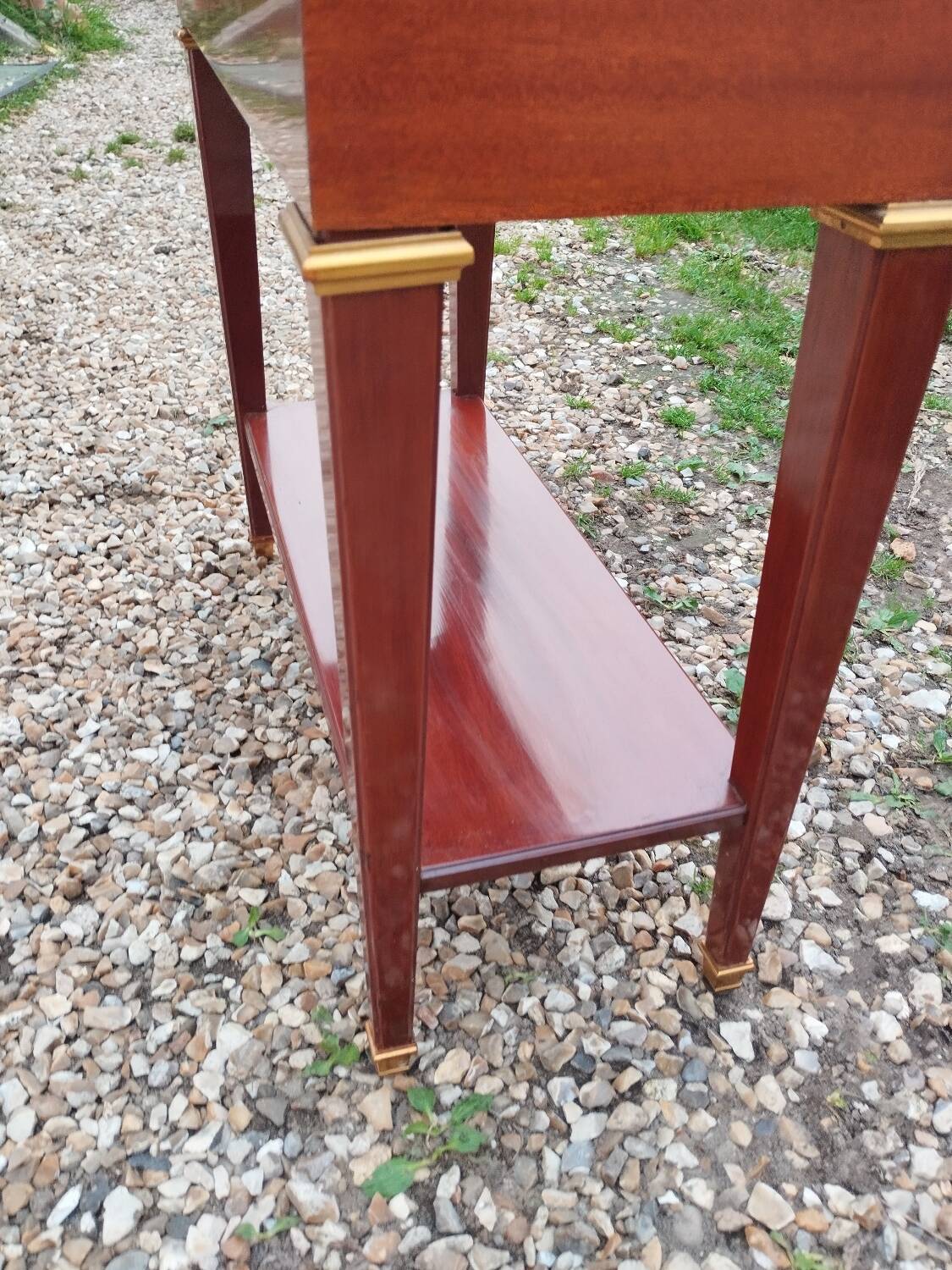 Meuble ancien jardinière en acajou style Louis XVI