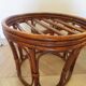 Pretty pair of 2 bamboo and rattan stools with cushions - 80s - Vintage - set of 2