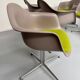 Lot of 6 plastic armchair chairs design Eames VITRA La fonda gray base