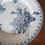 Two antique flat plates from Sarreguemines.
