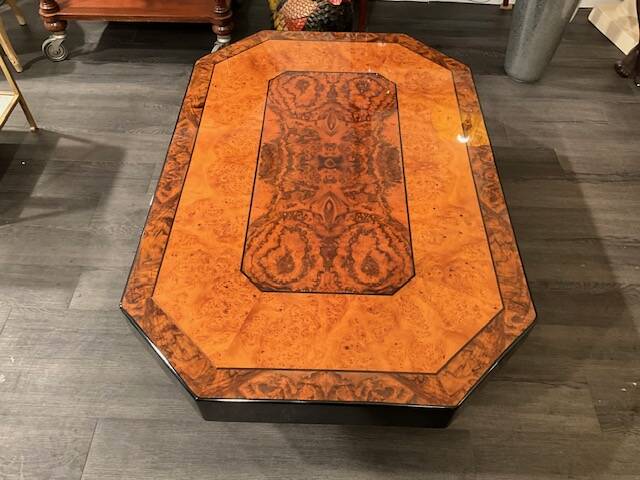 Coffee table in elm burl - 1970s/75s