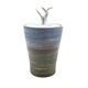 Mid-century style blue artistic ceramic vase, Gabriele Bucci Italy ca. 2000