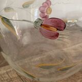 Large crystal jar with floral decoration