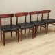 Set of four teak chairs, Danish design, 1960s, manufacture: Bruno Hansen, d