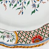 Cake dish / round Gien model Rouen Sainfoin, 1990