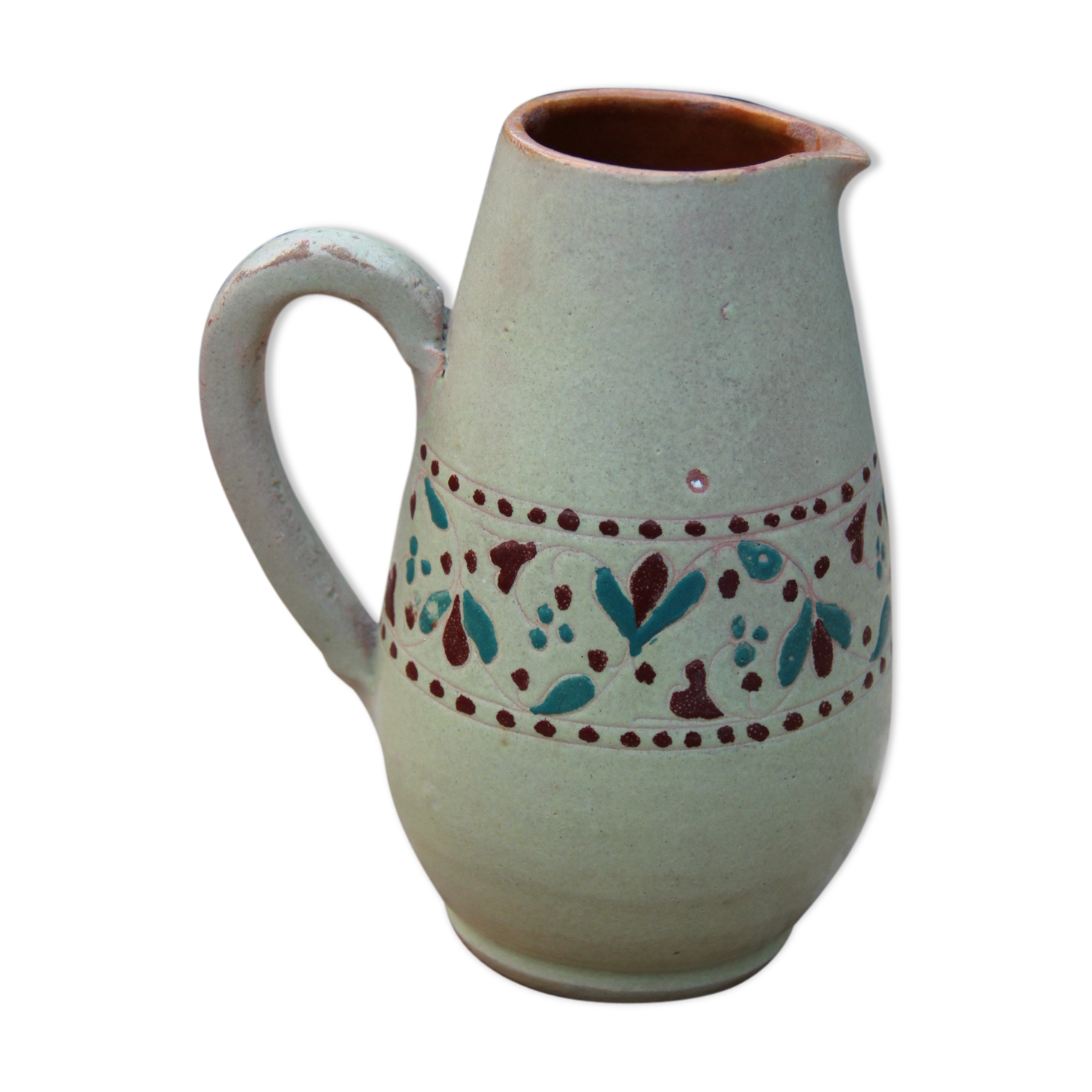 Vernified sandstone pitcher