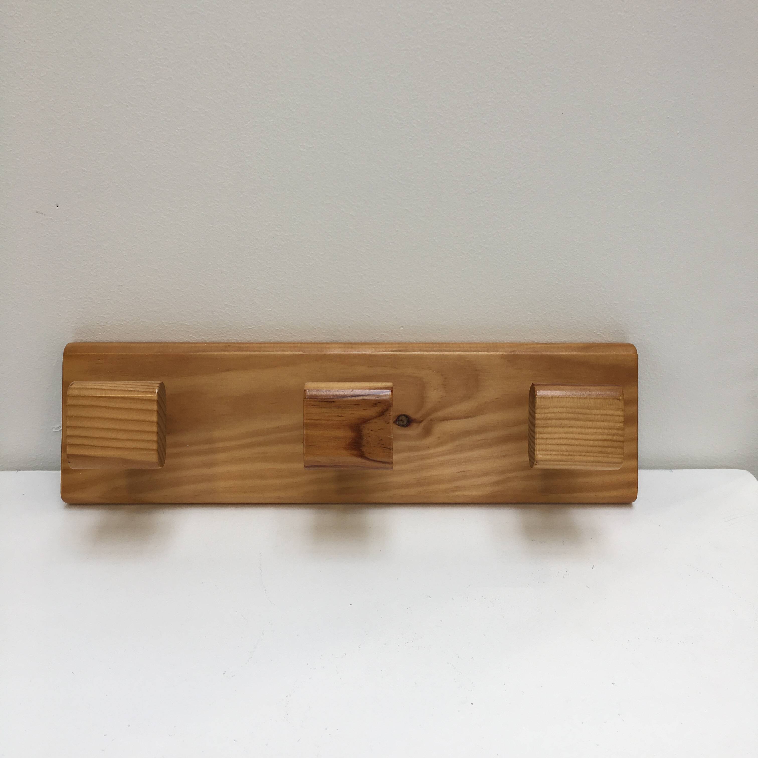 Modernist pine coat rack