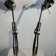 Paire de lampes articulées époque vintage 1980s design indus