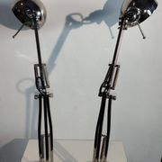 Pair of articulated lamps vintage 1980s industrial design