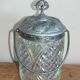 Antique Crystal Moulded Biscuit Bucket Painted Diamond Tips