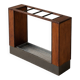 Vintage Art Deco umbrella stand in wood & metal – c. 1930–1940
