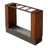 Porte-parapluies vintage Art Déco en bois & métal – ca. 1930–1940
