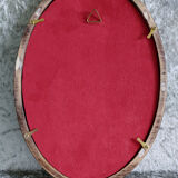 Oval hanging frame in marquetry