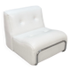 Adriano Piazzesi metal and white leather armchair, Italian design 1970