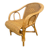 Rattan children's armchair