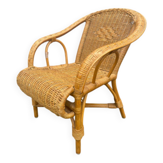 Rattan children's armchair