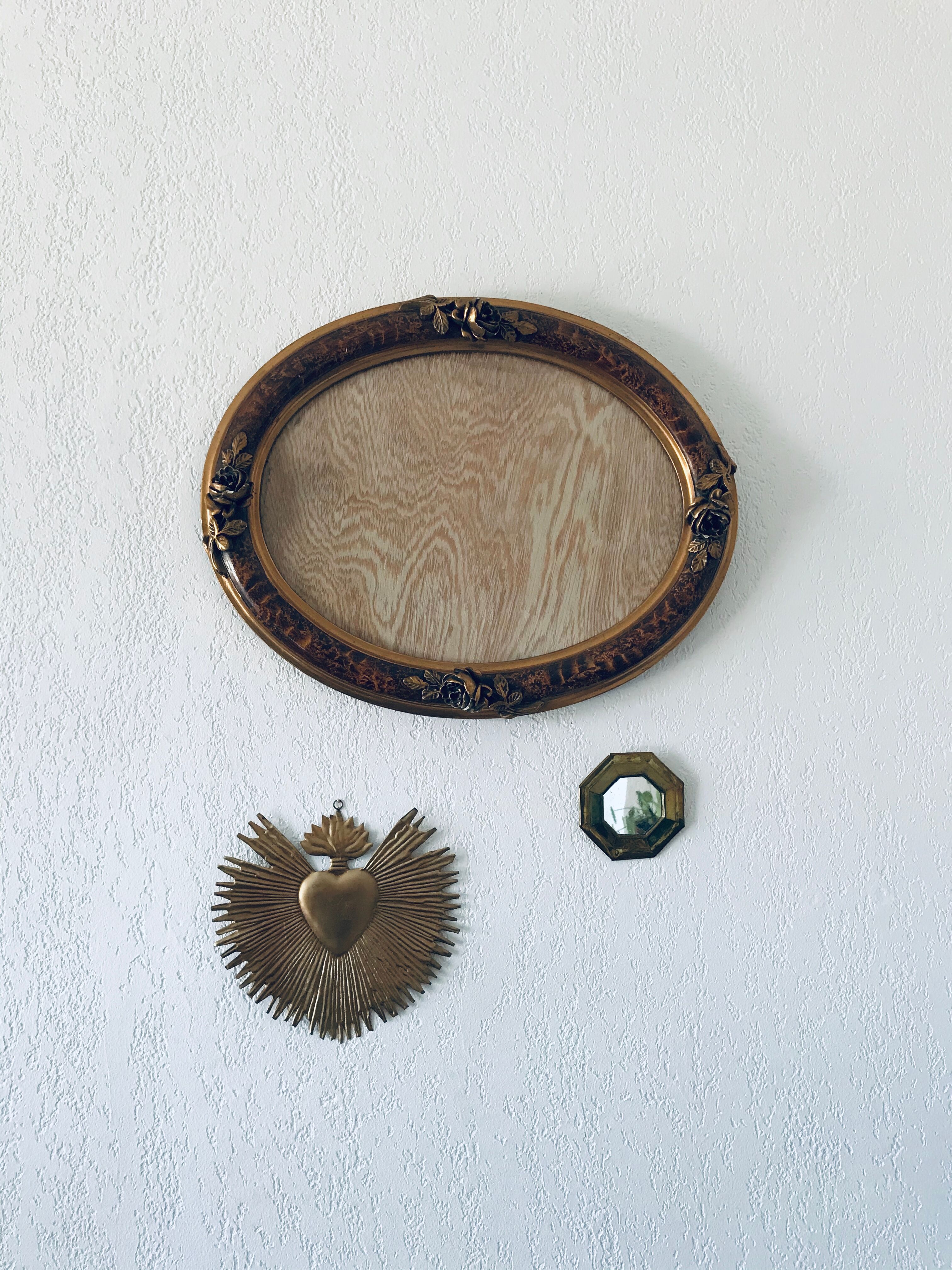 Golden old oval frame