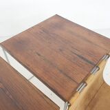 Mid-century rosewood and leather mimiset by Brabantia, The Netherlands 1950