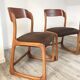 Ensemble de 4 chaises baumann traineau